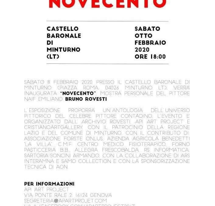 FORSTE PARTECIPA ALLA MOSTRA PERSONALE NOVECENTO DI BRUNO ROVESTI